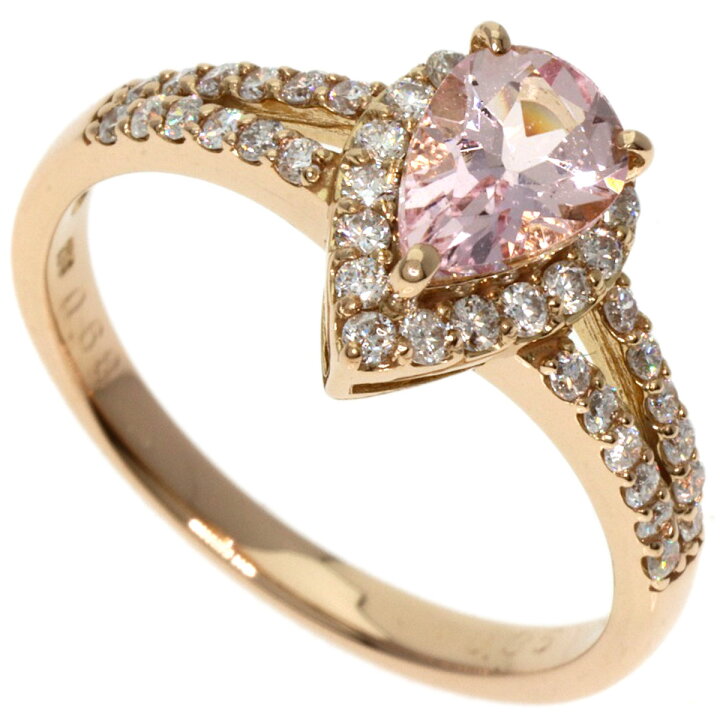 楽天市場】0.68ct モルガナイト ダイヤモンド リング・指輪 K18ピンク 