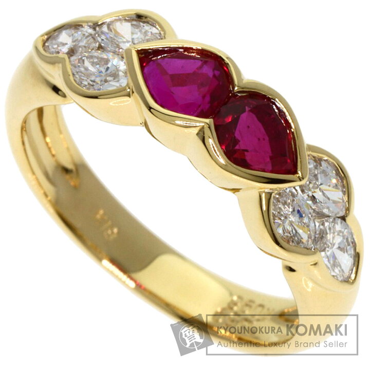 楽天市場】0.96ct ルビー ダイヤモンド リング・指輪 K18イエロー 
