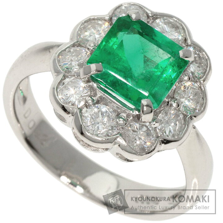 楽天市場】1.41ct エメラルド ダイヤモンド リング・指輪 プラチナ 