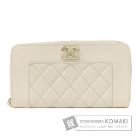 シャネル マドモアゼル ゴールド金具 長財布（小銭入れあり） キャビアスキン レディース 【中古】【CHANEL】