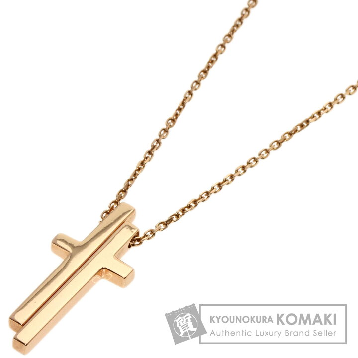 楽天市場】グッチ セパレートクロス ネックレス K18ピンクゴールド  