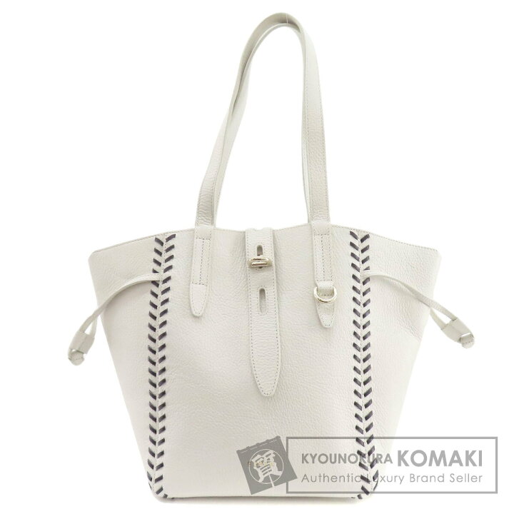 楽天市場】フルラ ロゴ トートバッグ レザー レディース 【中古  