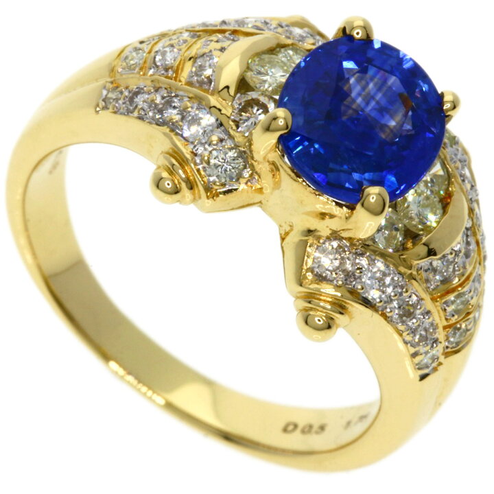 楽天市場】1.75ct ブルーサファイア ダイヤモンド リング・指輪 K18  