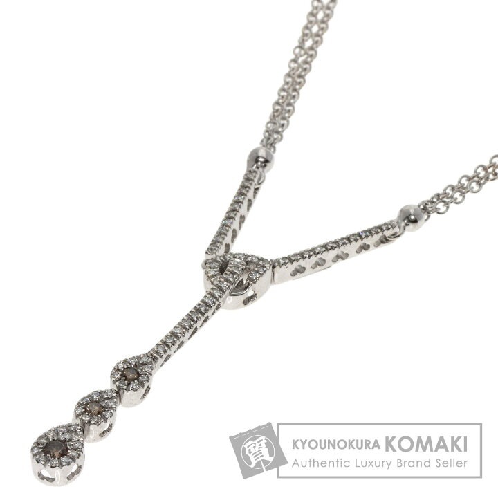 楽天市場】0.53ct ダイヤモンド 2連 ネックレス K18ホワイトゴールド 