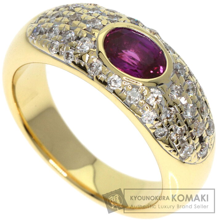 楽天市場】0.68ct ルビー ダイヤモンド リング・指輪 K18イエロー 