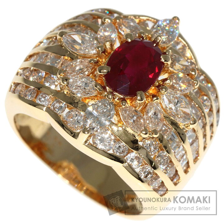 楽天市場】1.57ct ビルマ産 ルビー ダイヤモンド リング・指輪 K18  