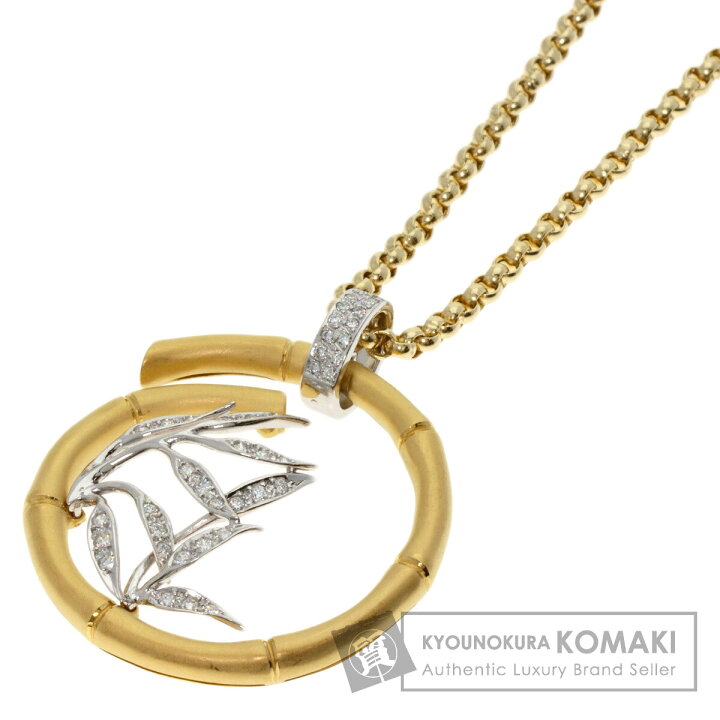 楽天市場】カレライカレラ バンブー ダイヤモンド ネックレス K18 
