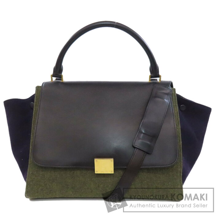 CELINE セリーヌ トラペーズ ハンドバッグ レザー レディース 中古 