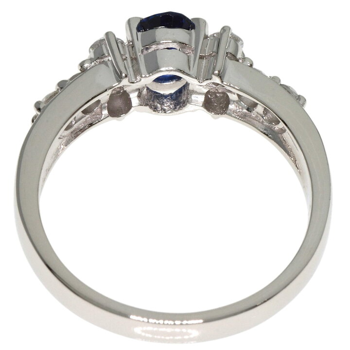 楽天市場】0.74ct サファイア ダイヤモンド リング・指輪 プラチナ 