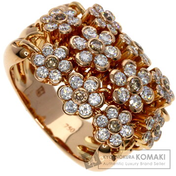 楽天市場】K18PG ダイヤモンド0.080CT フラワーモチーフリング 