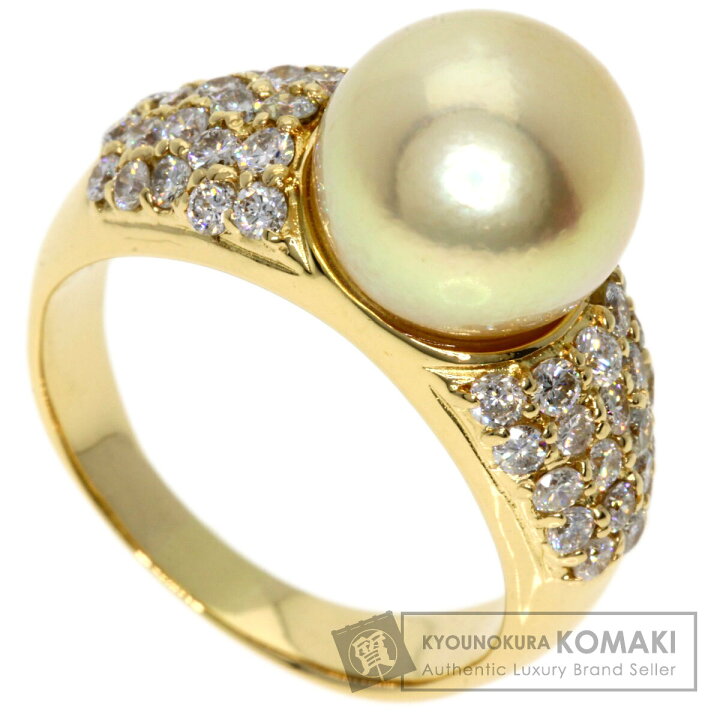 楽天市場】0.8ct パール 真珠 ダイヤモンド リング・指輪 K18イエロー  