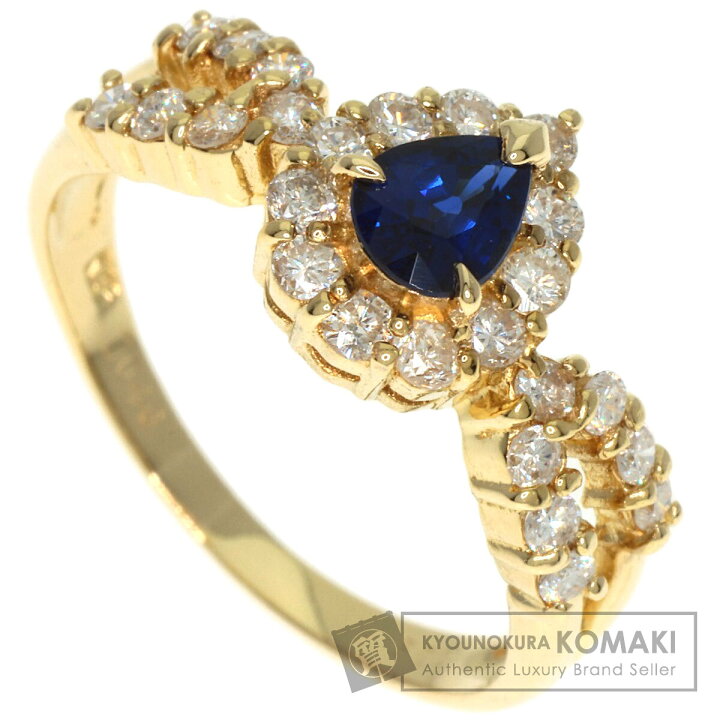 楽天市場】0.39ct サファイア ダイヤモンド リング・指輪 K18イエロー 