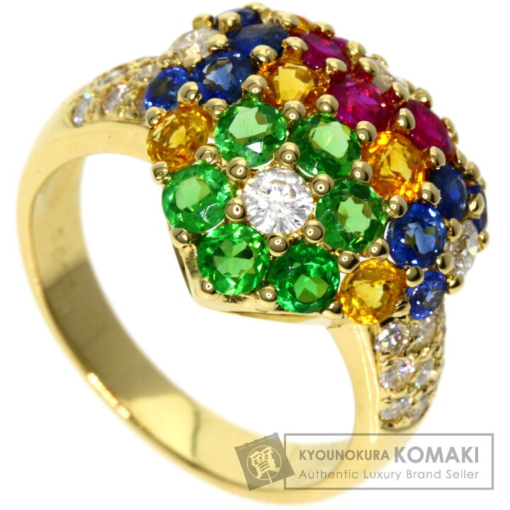 楽天市場】2.7ct マルチカラーストーン ダイヤモンド リング・指輪 K18  