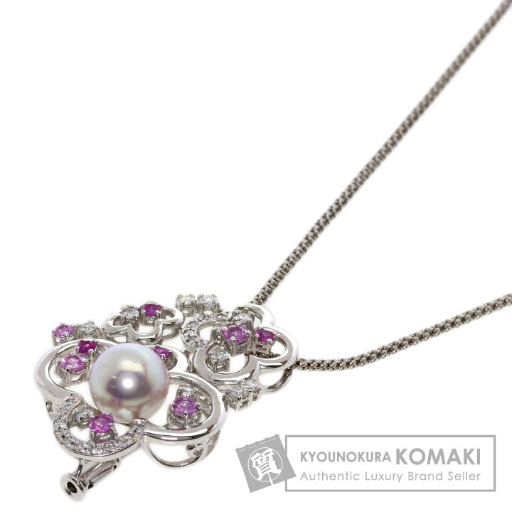 楽天市場】0.47ct パール 真珠 ピンクサファイア ダイヤモンド 