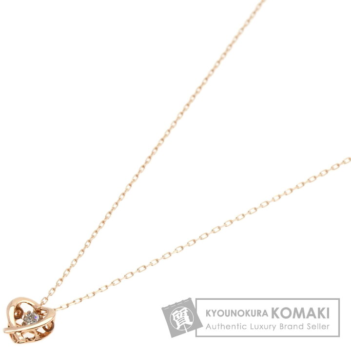 楽天市場】0.05ct ダイヤモンド ハート ネックレス K10ピンクゴールド 