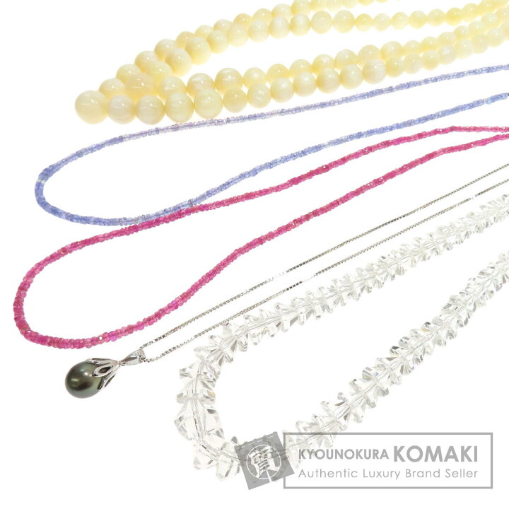 楽天市場】水晶 天然石 ネックレス5点セット ネックレス シルバー 34.3 