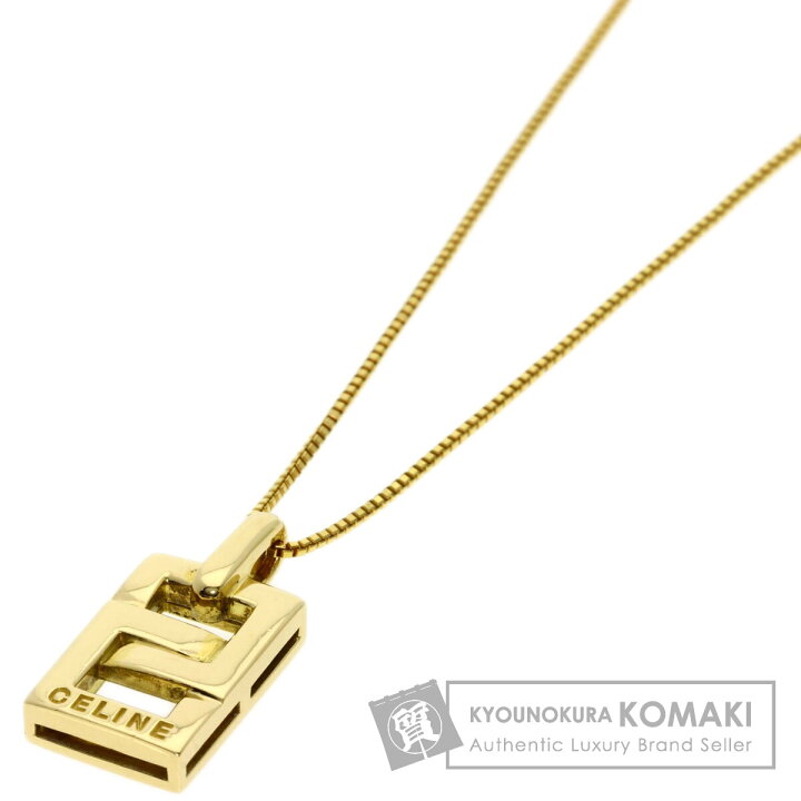 楽天市場】セリーヌ ロゴモチーフ ルビー ネックレス K18イエロー 