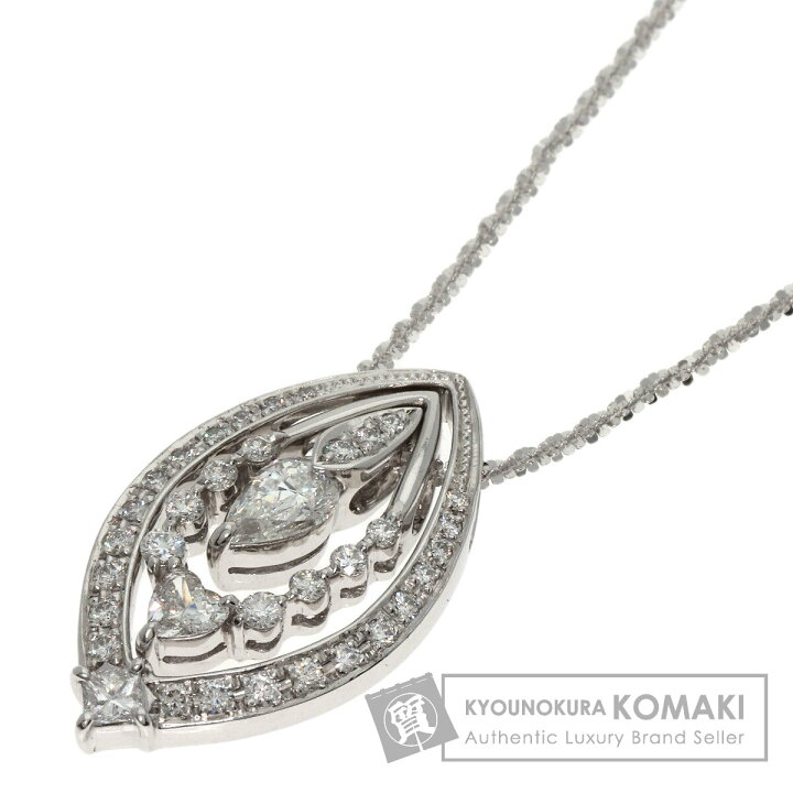 楽天市場】0.406ct ダイヤモンド ネックレス K18ホワイトゴールド 9.5g 