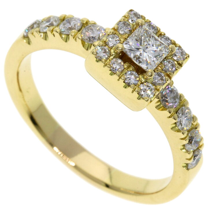 楽天市場】0.41ct ダイヤモンド リング・指輪 K18イエローゴールド 8.2  