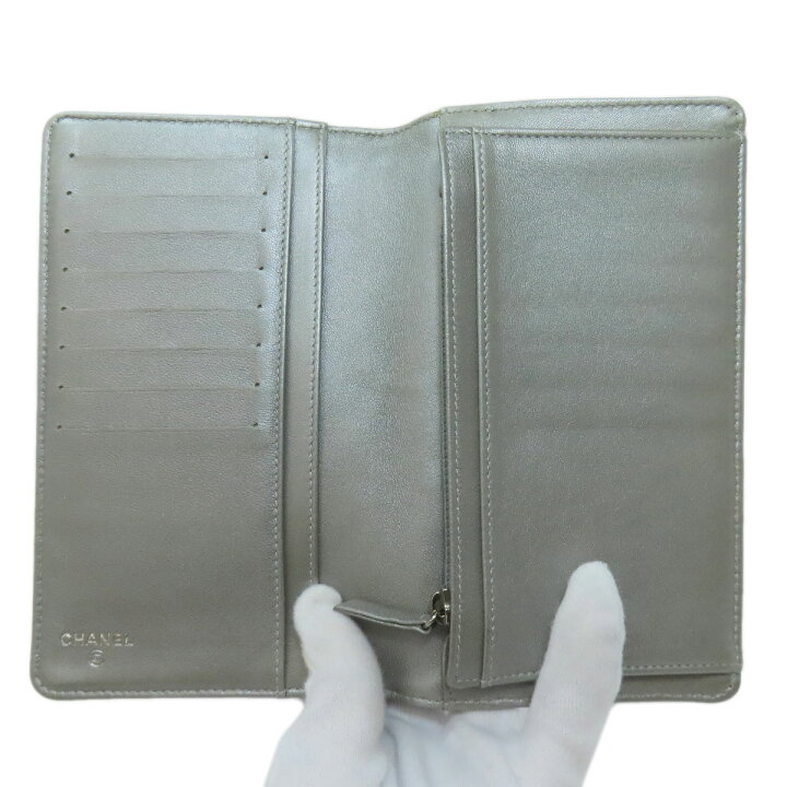 楽天市場】シャネル カメリア ココマーク シルバー金具 長財布（小銭  