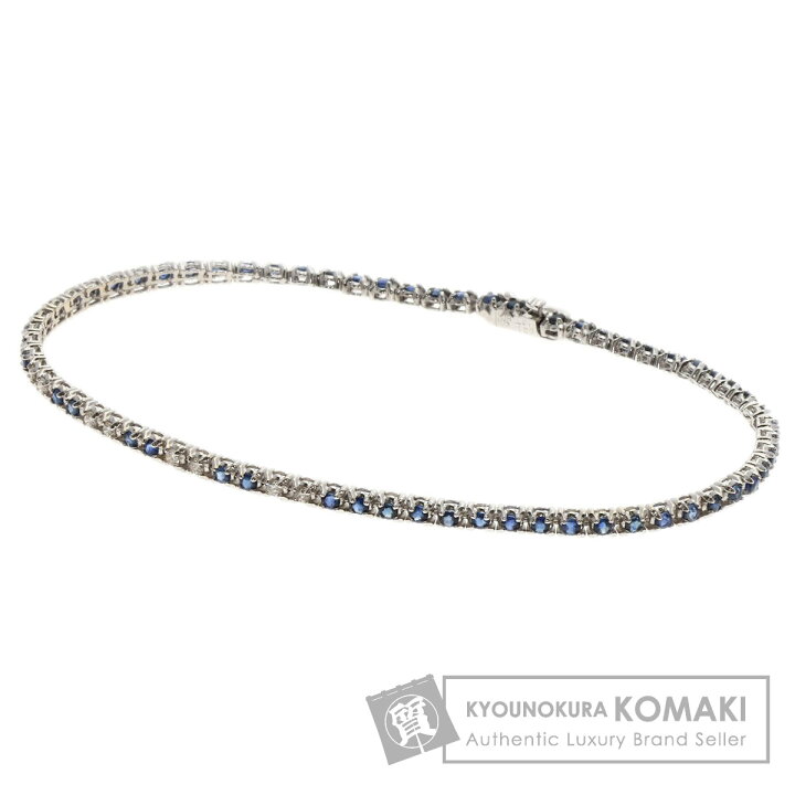 楽天市場】1.97ct サファイア ダイヤモンド ブレスレット K18ホワイト 
