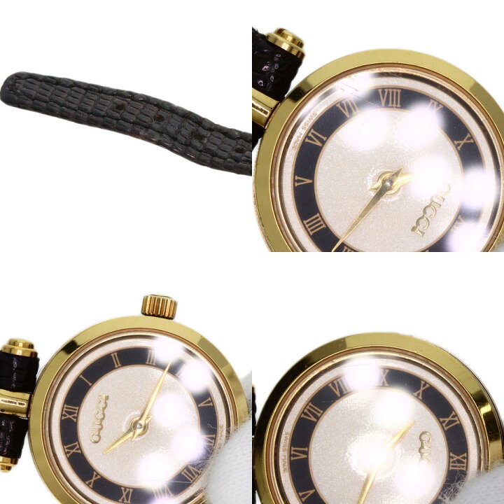 楽天市場】グッチ シェリーライン 腕時計 GP/革 レディース 【中古 
