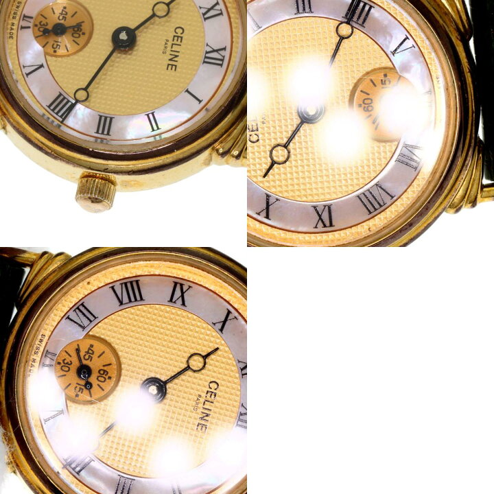 楽天市場】セリーヌ スモールセコンド 腕時計 GP/革 レディース 【中古 