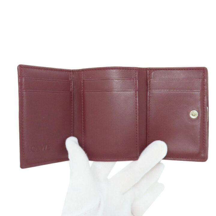 楽天市場】ロエベ コンパクト財布 アナグラム 二つ折り財布（小銭入れ  