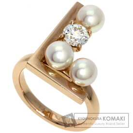 タサキ バランスノート アコヤパール 真珠 ダイヤモンド リング・指輪 K18ピンクゴールド レディース 【中古】【TASAKI】