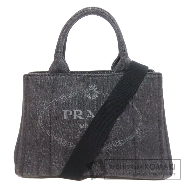 楽天市場】プラダ カナパ 2WAY ハンドバッグ デニム レディース 【中古 