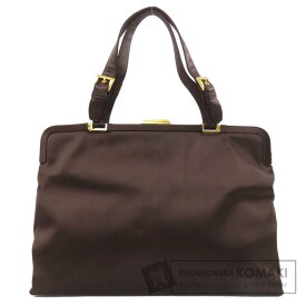 プラダ ロゴ ハンドバッグ サテン レディース 【中古】【PRADA】