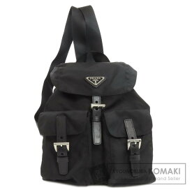 【クリスマスSALEクーポン配布中! 12/12 18時 〜 12/23 10時迄!】プラダ ロゴ金具 リュック・デイパック ナイロン素材 レディース 【中古】【PRADA】