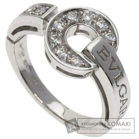 ブルガリ ブルガリブルガリ ダブルロゴ ダイヤモンド リング・指輪 K18ホワイトゴールド レディース 【中古】【BVLGARI】