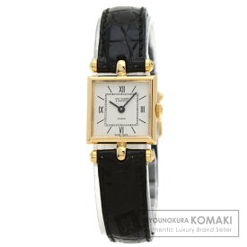 ヴァンクリーフ＆アーペル 122942B1 クラシック カレ スクエア 腕時計 K18イエローゴールド/革 レディース 【中古】【Van Cleef & Arpels】