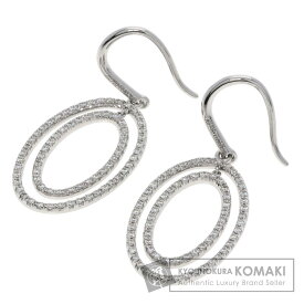 【最大30,000円OFFクーポン配布中！　9/11 1:59迄】ティファニー メトロ ダブルサークル ドロップ ダイヤモンド ピアス K18ホワイトゴールド レディース 【中古】【TIFFANY&Co.】