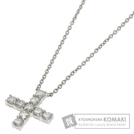 ハリーウィンストン ミニ クロス ダイヤモンド ネックレス プラチナPT950 レディース 【中古】【HARRY WINSTON】