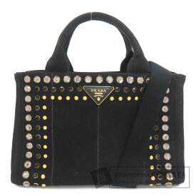 プラダ カナパミニ 2WAY ハンドバッグ キャンバス レディース 【中古】【PRADA】