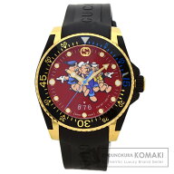 【最大4万円OFFクーポン配布中！9/28(月)9:59迄】グッチ 136.3 DIVE 三匹の子豚 腕時計 GP/ラバー メンズ…