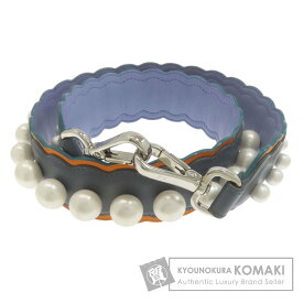 フェンディ ストラップ ユー フェイクパール ショルダーストラップ カーフ レディース 【中古】【FENDI】