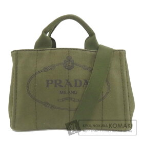 プラダ カナパミニ 2WAY ハンドバッグ キャンバス レディース 【中古】【PRADA】