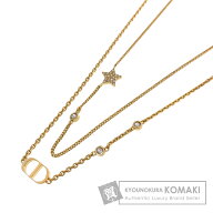 クリスチャンディオール CDロゴ ラインストーン ネックレス 金属製 レディース 【中古】【CHRISTIAN DIOR】
