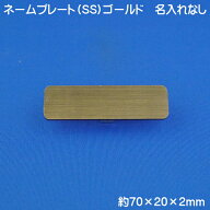 ネームプレート ABS樹脂 ゴールド 日本製 名札 無地 SS ゴールド ネームタグ 1個から ピン クリップ両用…
