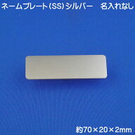 ネームプレート ABS樹脂 シルバー 日本製 名札 無地 SS ネームタグ 1個から ピン クリップ両用タイプ 会…