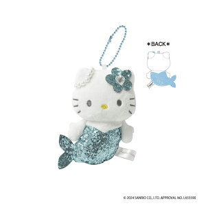11月下旬発売予定 ハローキティ グリッターマスコット 単品販売 キラキラ マーメイド ピンク ブルー キティちゃん キーホルダー キャラクター グッズ かわいい ぬいぐるみ マスコット