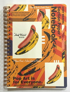 ANDY WARHOL �A���f�B�E�H�[�z�� B6�����O�m�[�g BANANA 5mm�Z�N�V������01 BY UNITED BEES �w�K���� ����