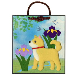 押し絵かべ飾りキット 菖蒲といぬ ちりめん工作 脳トレ リハビリ 高齢者向け教材 大人の教材 KTO-205 学習教材 教材