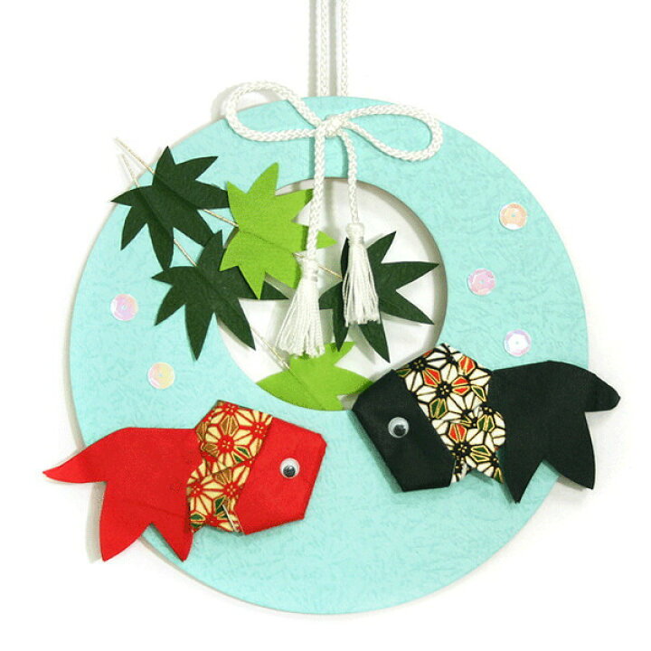 楽天市場 ホビークラフト 手作り リース飾り 手作セット 金魚 縁起物 季節夏 教材自立共和国