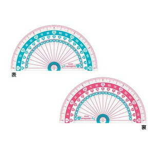 学童用品 定規 nanopita分度器ナノビタガール SK−7642 (9cm) 学習教材 教材