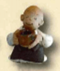 （和雑貨）手作りの陶人形 一休さん いっぷく 学習教材 教材