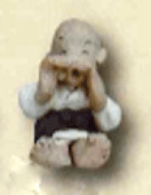 （和雑貨）手作りの陶人形 一休さん よーくしゃべって 学習教材 教材